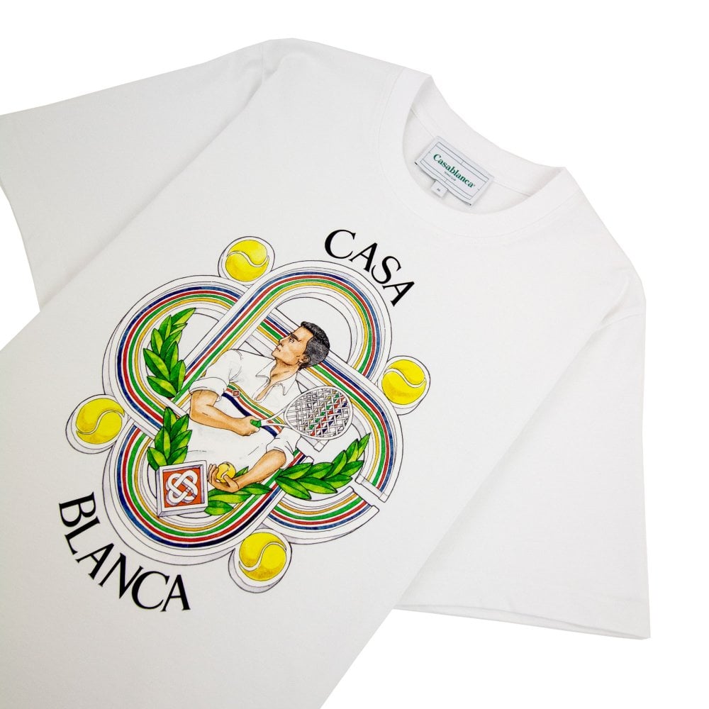 Casablanca Le Joueur Organic Cotton-jersey T-shirt White