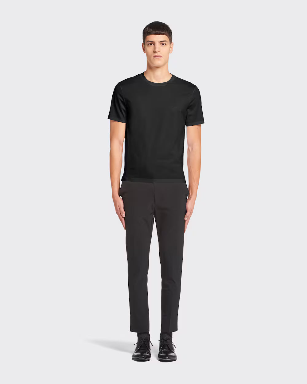 Prada Stretch-Cotton T-Shirt (Black)