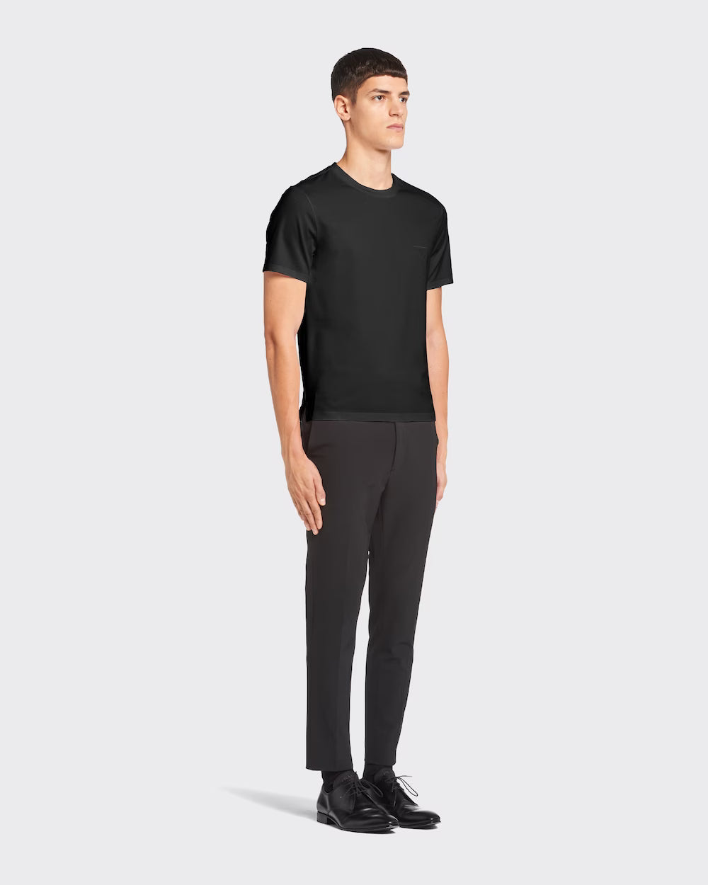 Prada Stretch-Cotton T-Shirt (Black)