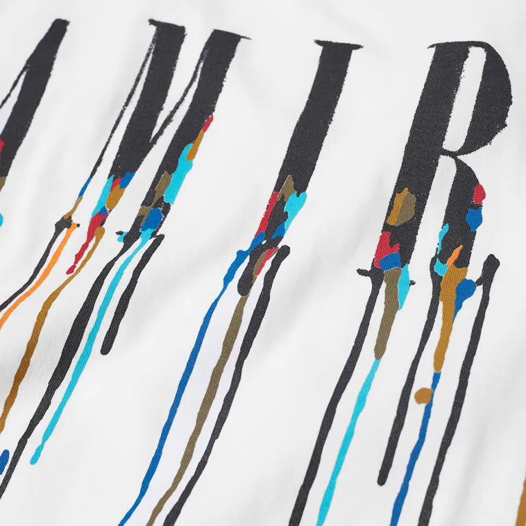AMIRI Paint Drip Logo-Print Cotton T-Shirt