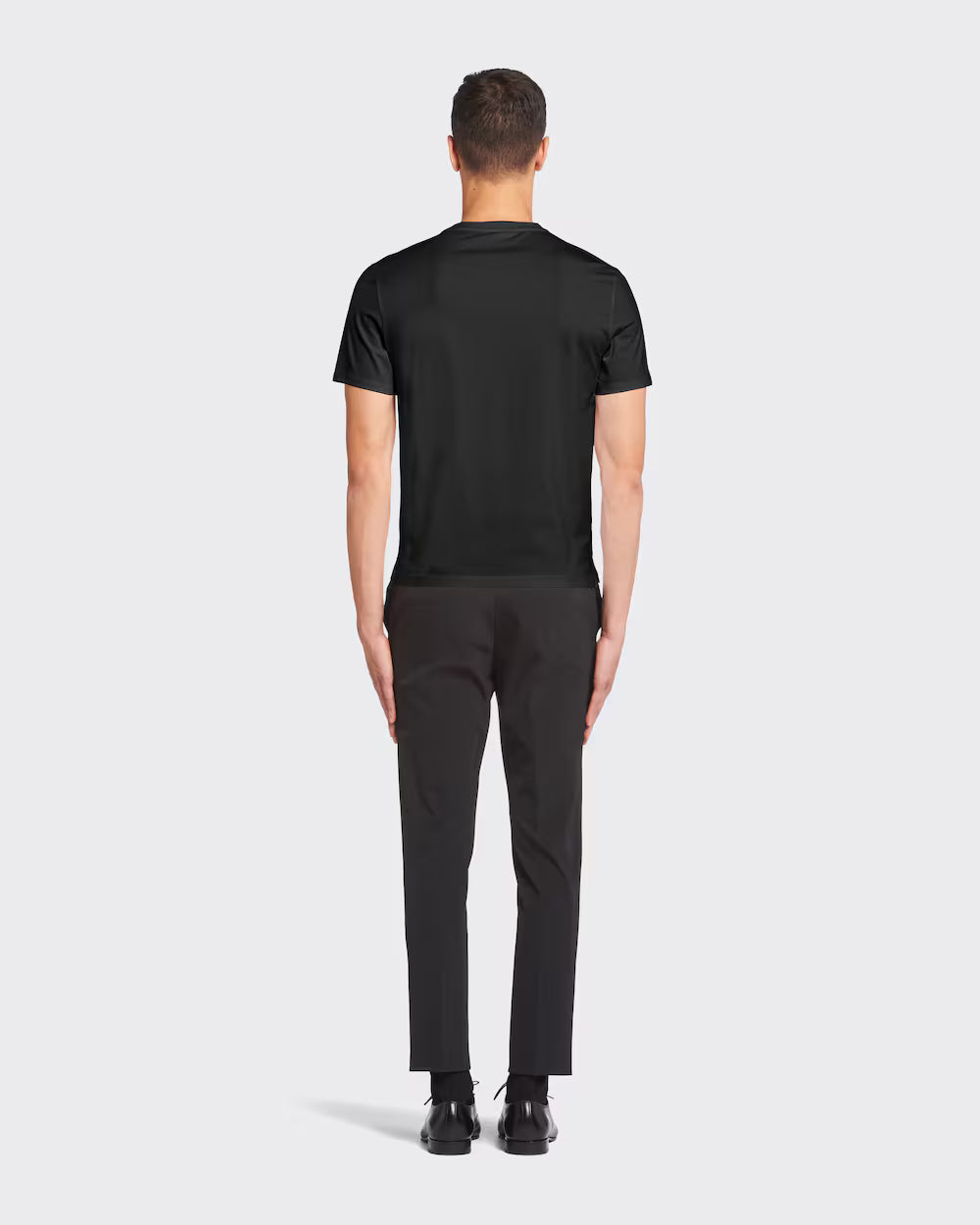 Prada Stretch-Cotton T-Shirt (Black)