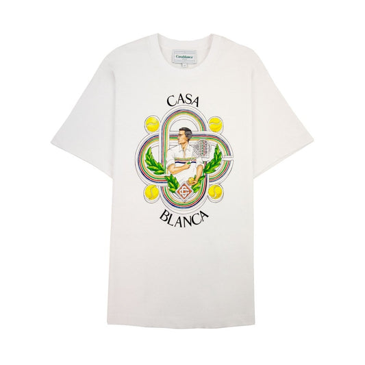 Casablanca Le Joueur Organic Cotton-jersey T-shirt White