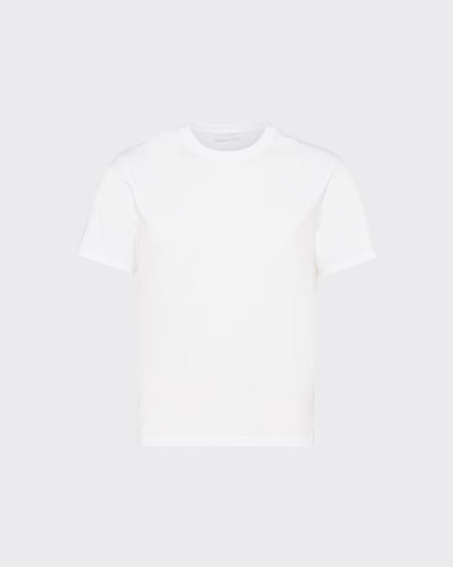 Prada Stretch-Cotton T-Shirt (White)