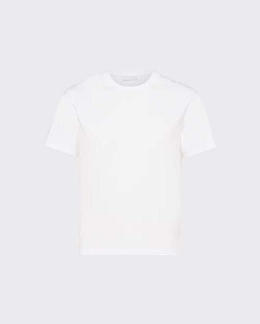 Prada Stretch-Cotton T-Shirt (White)