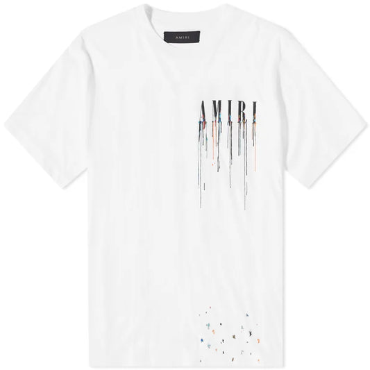 AMIRI Paint Drip Logo-Print Cotton T-Shirt