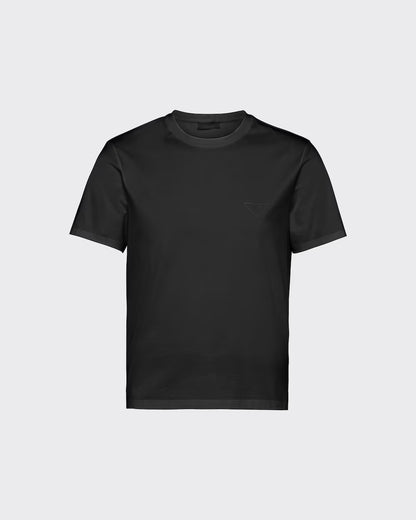 Prada Stretch-Cotton T-Shirt (Black)