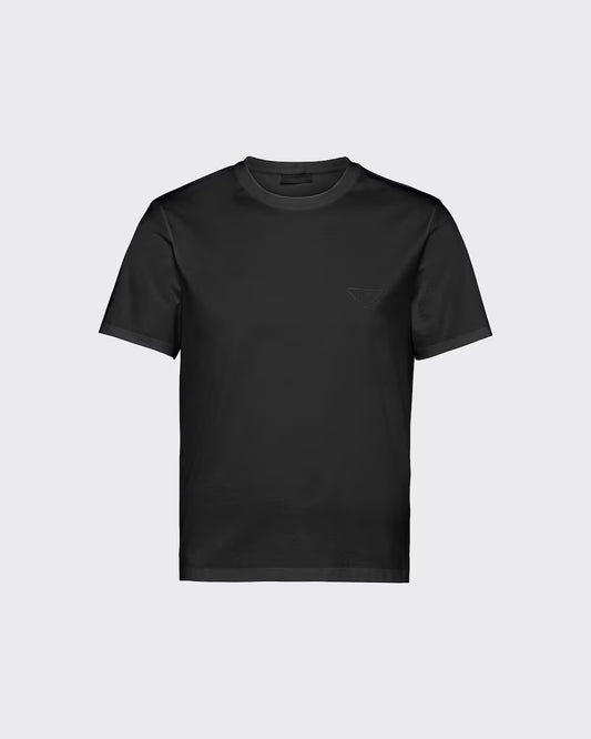 Prada Stretch-Cotton T-Shirt (Black)