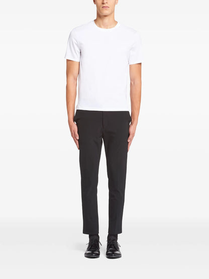Prada Stretch-Cotton T-Shirt (White)