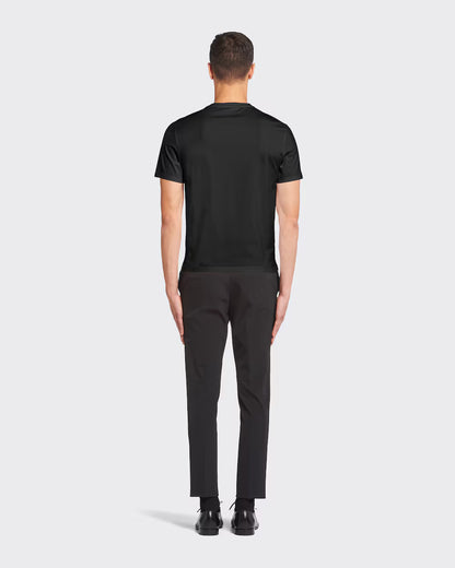 Prada Stretch-Cotton T-Shirt (Black)