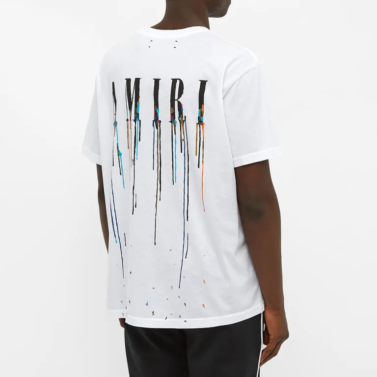 AMIRI Paint Drip Logo-Print Cotton T-Shirt