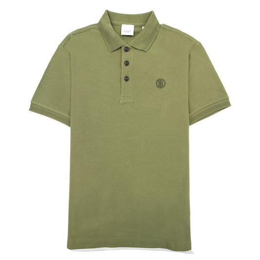 Burberry Manzoni Monogram Pique Polo Olive