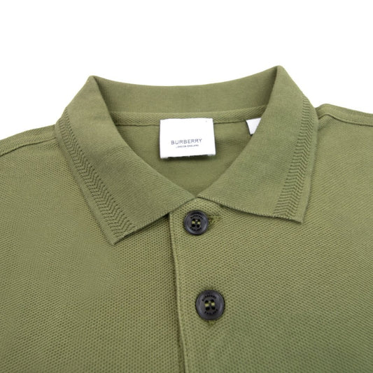 Burberry Manzoni Monogram Pique Polo Olive