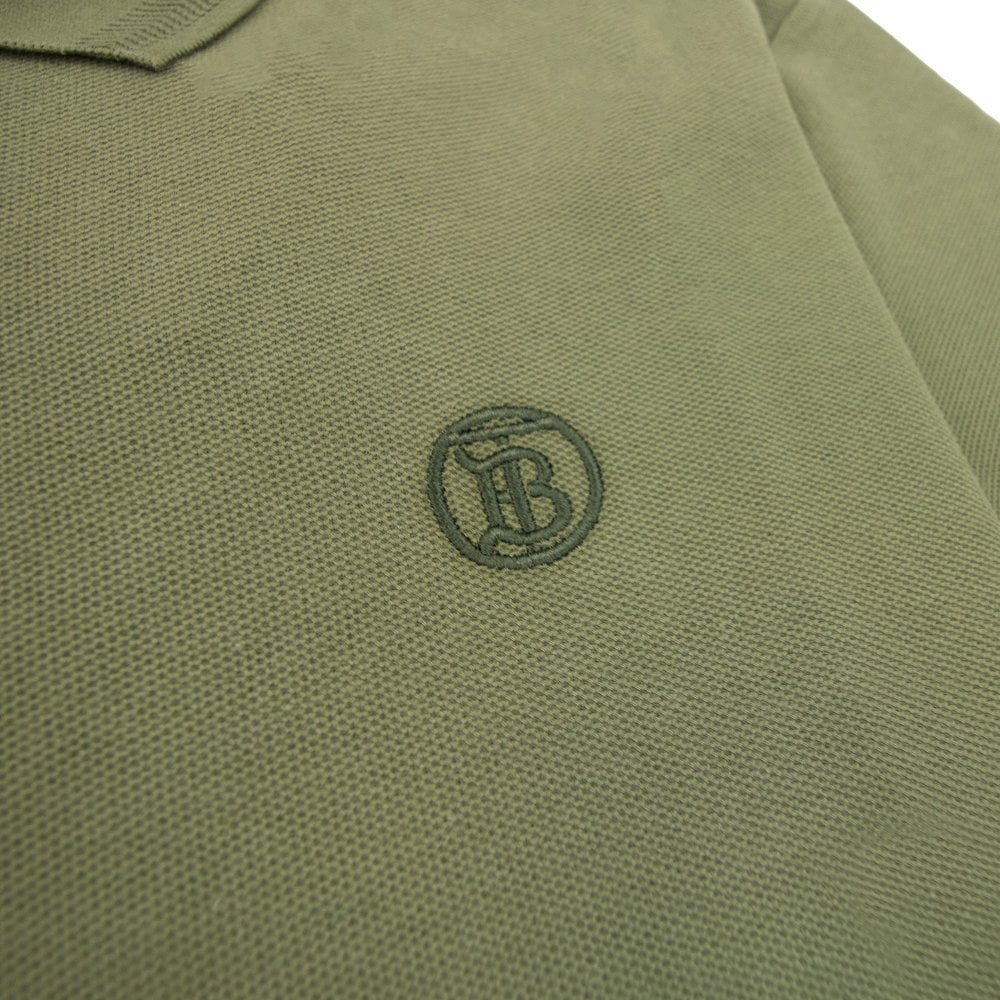 Burberry Manzoni Monogram Pique Polo Olive