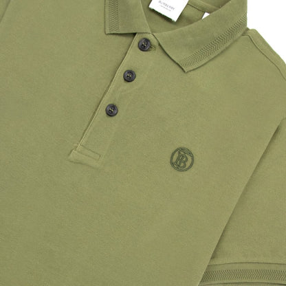 Burberry Manzoni Monogram Pique Polo Olive